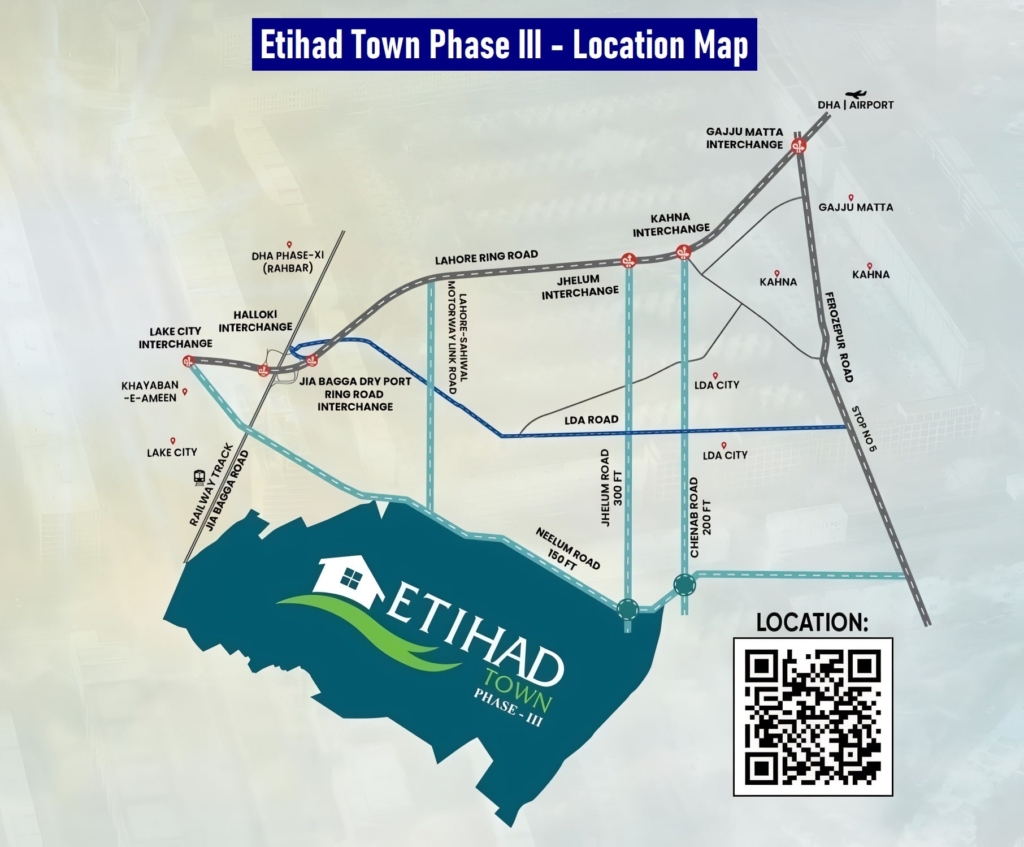 Etihad Town Phase III Location Map