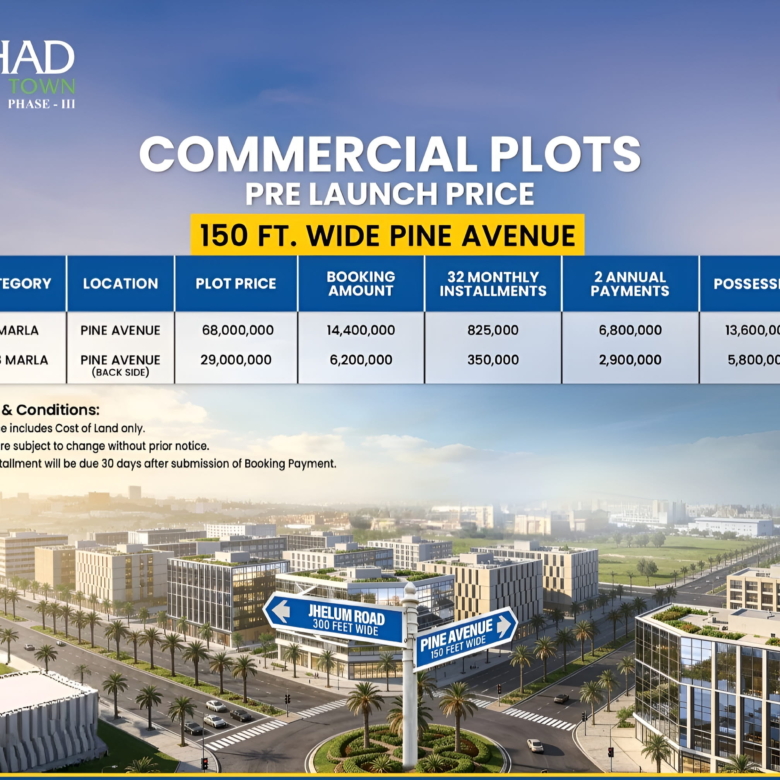 Pine Avenue Commercials at Etihad Town Phase 3 – with Easy Payment Plan
